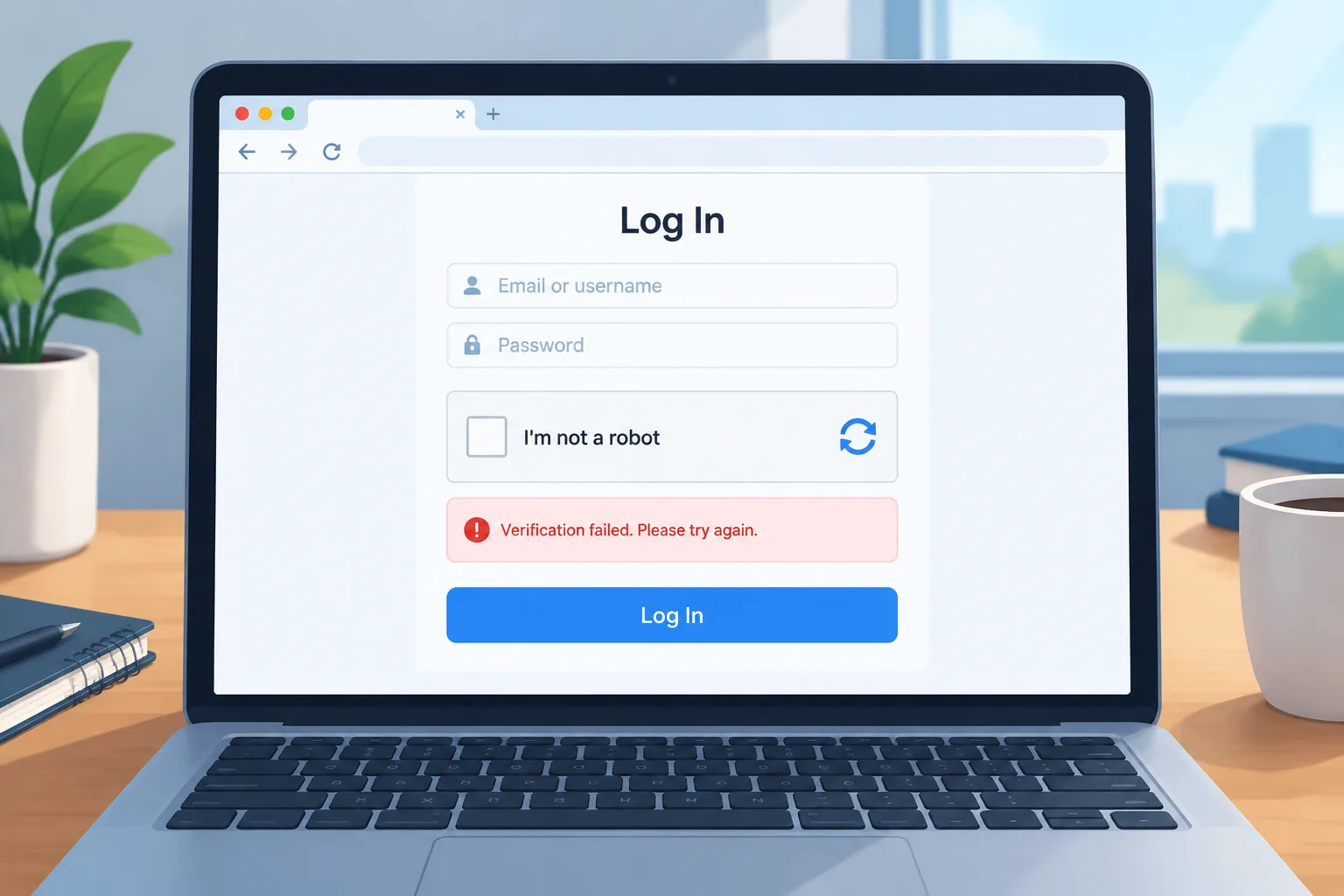 Browser login window
