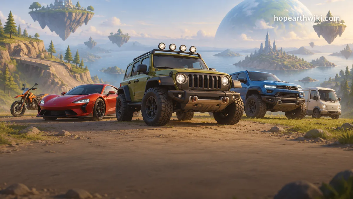 Hop Earth Vehicles Guide: Cars and Driving Basics