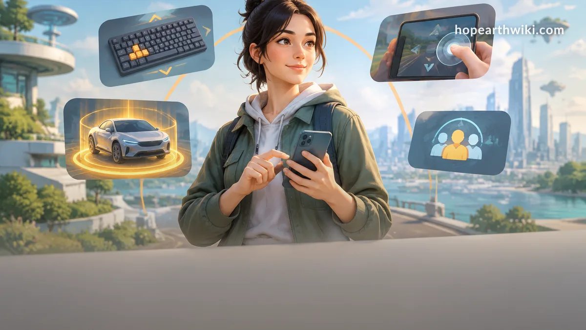 Hop.Earth Controls: Keyboard, Car Summon, and Mobile Touch